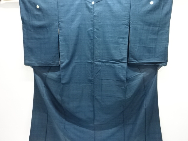 JAPANESE KIMONO / ANTIQUE KIMONO / SILK / COSTUME OF THE OLD ERA / HAND WOVEN TSUMUGI